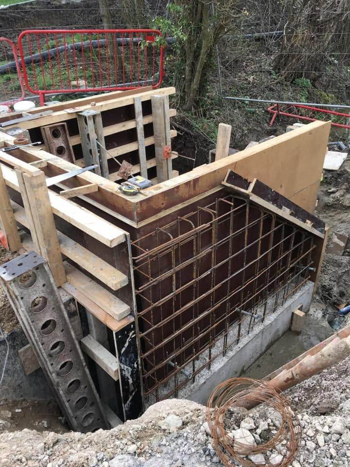 Formwork corner junction detail